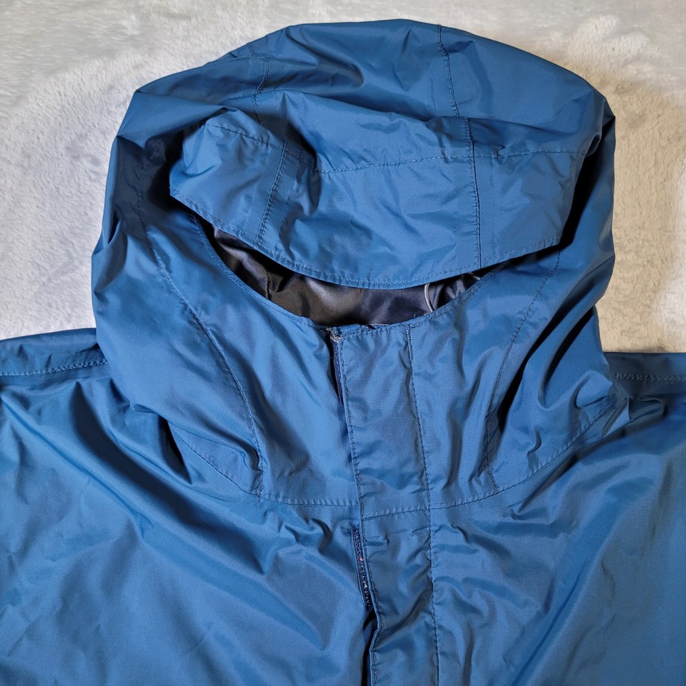 Columbia Jacket Mens L Blue Omni-Tech Rain Windbreaker Hooded Shell Coat - Picture 2 of 16